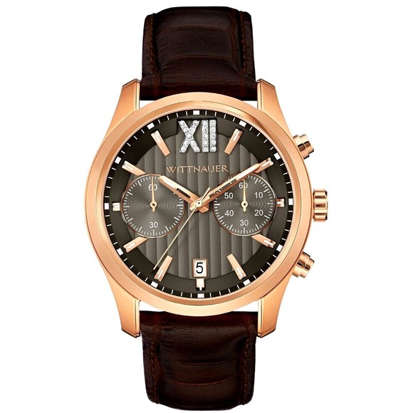 Wittnauer Men's Quartz Chronograph Rose Gold LUXURY Watch Rare WN1016 - Picture 4 of 16
